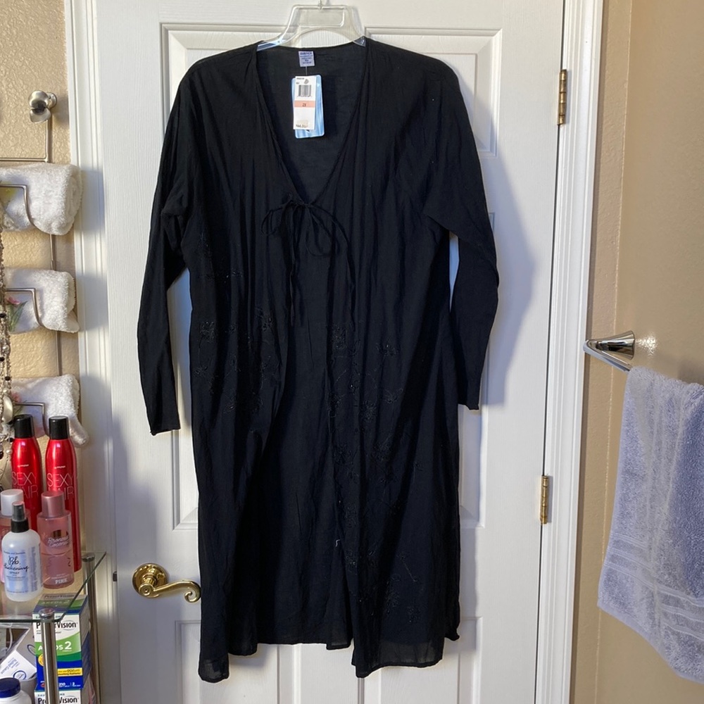 Surface Black Long Swimsuit Coverup - NWT